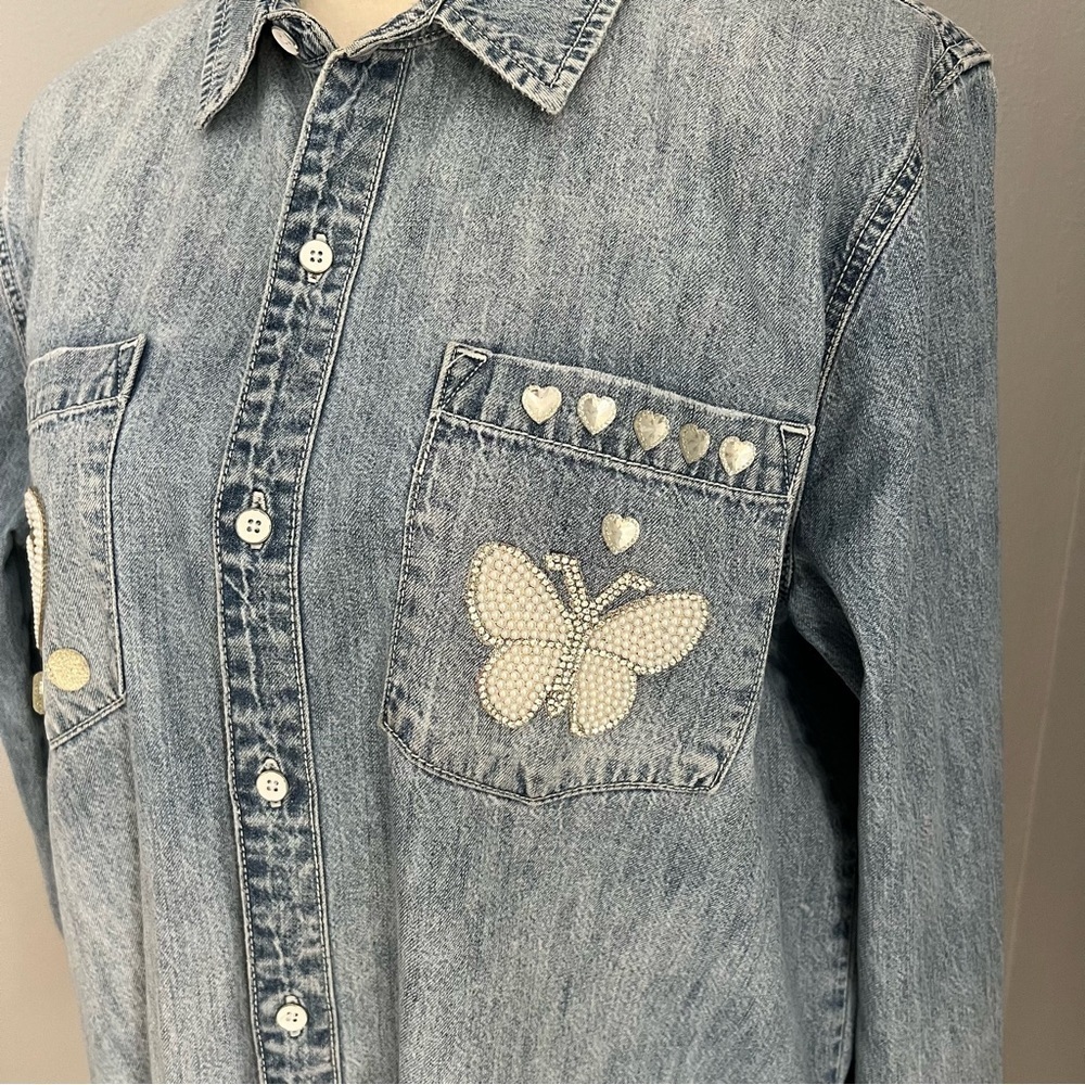 Lucky Brand Blue Denim Shirt - Picture 2 of 16